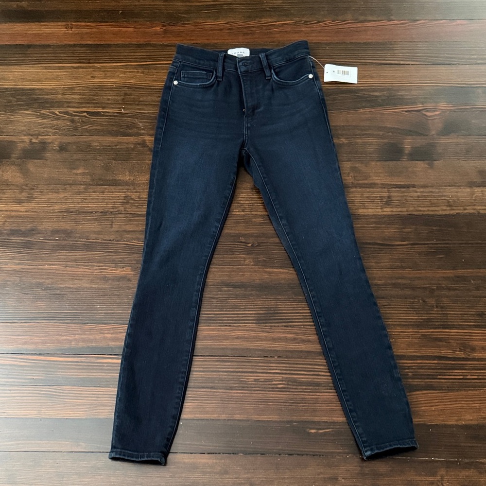 NWT Frame Denim Women's Le High Skinny Jeans - Dark Blue 24